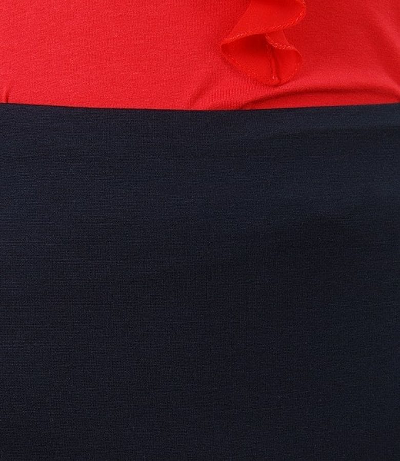 Fusta eleganta din jerse gros bleumarin