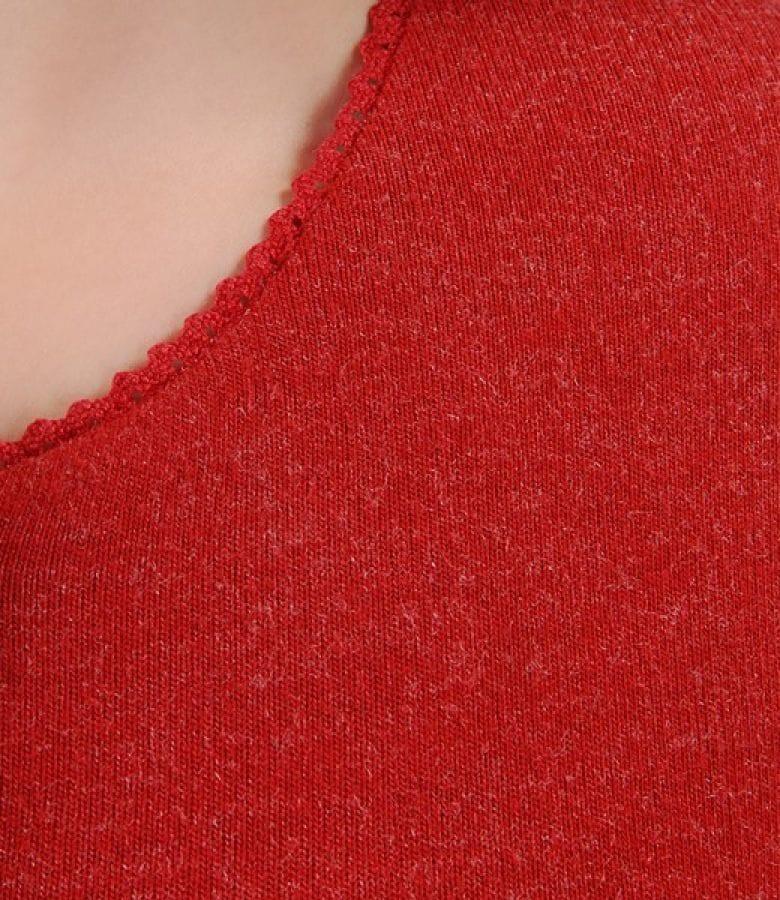 Pulover din jerse elastic grena