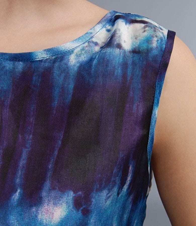 Bluza din voal de matase imprimata