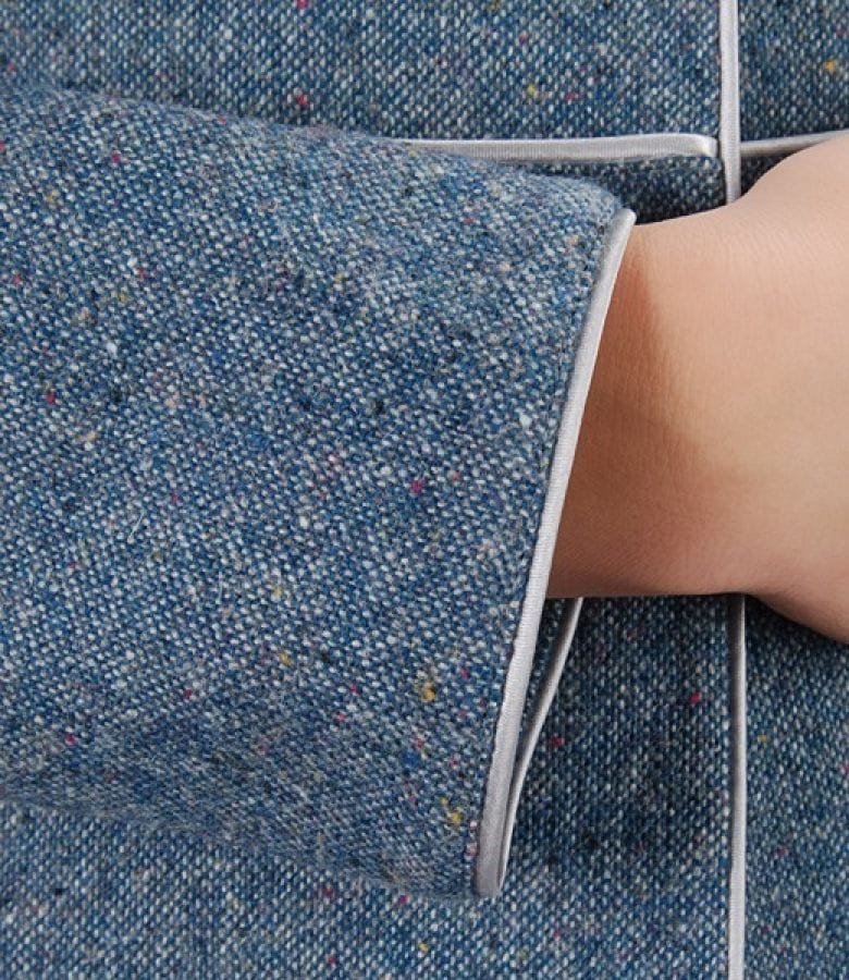 Sacou din lana elastica cu buzunare