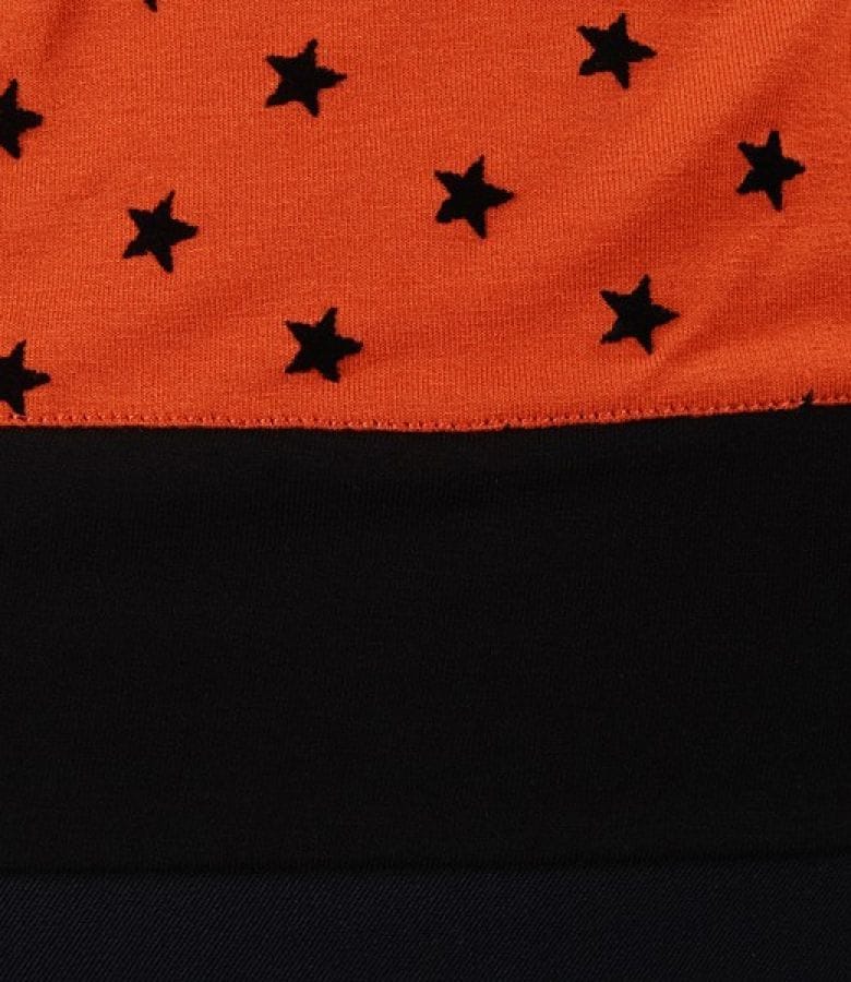 Tricou din jerse elastic uni cu picouri de catifea