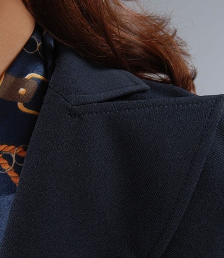 Sacou office bleumarin cu buzunare
