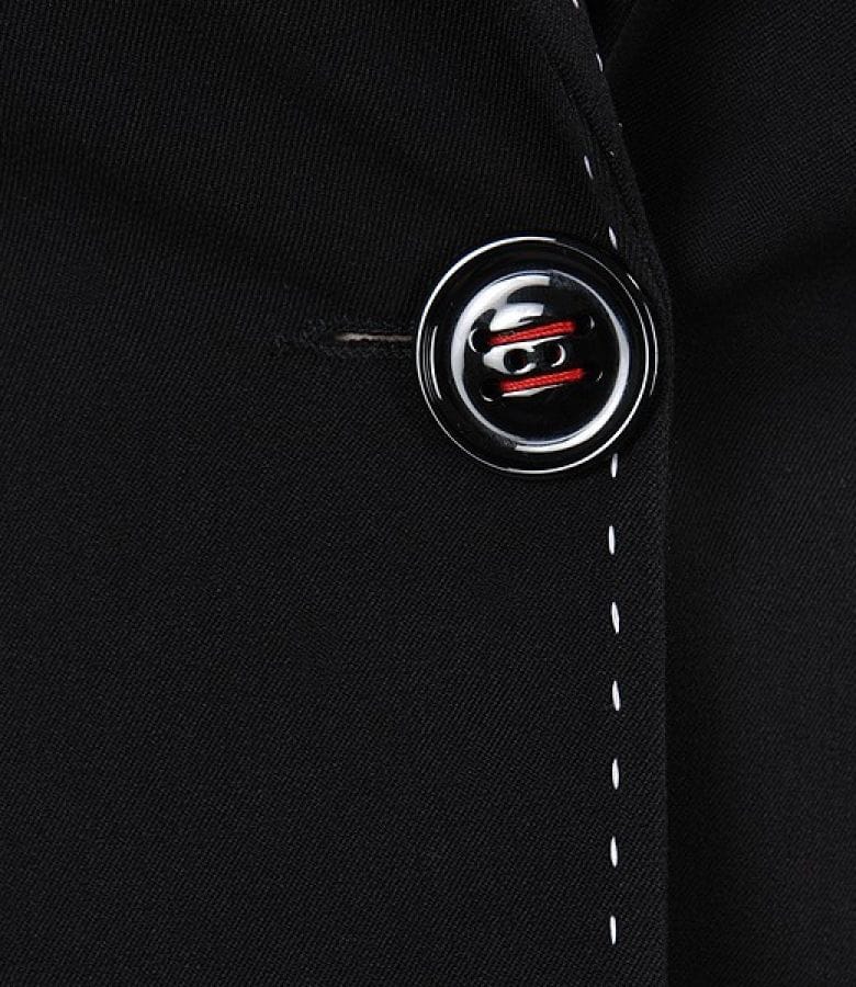Sacou office negru cu tighele contrast