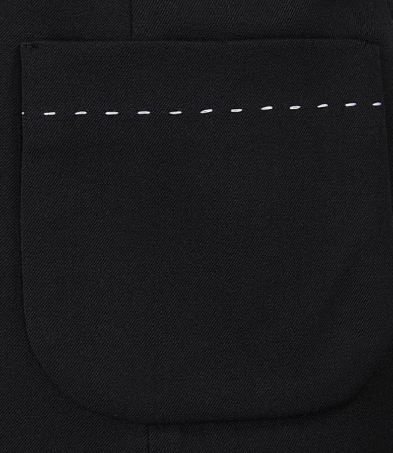 Sacou office negru cu tighele contrast
