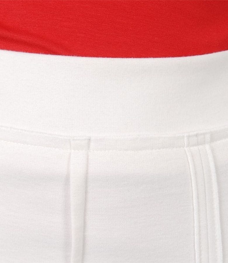 Fusta din jerse elastic alb-ecru in clini
