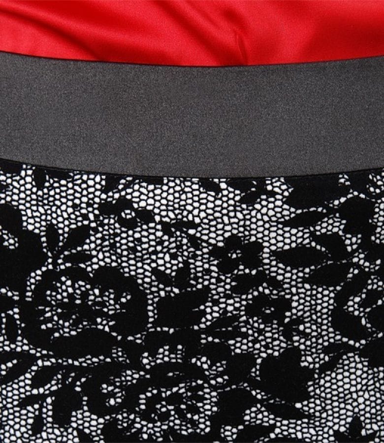 Fusta cu imprimeu floral de catifea