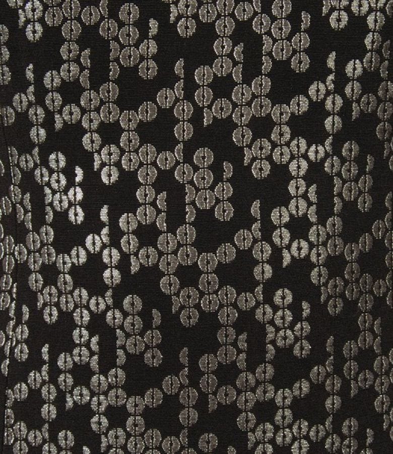 Rochie din bumbac cu fir metalic argintiu
