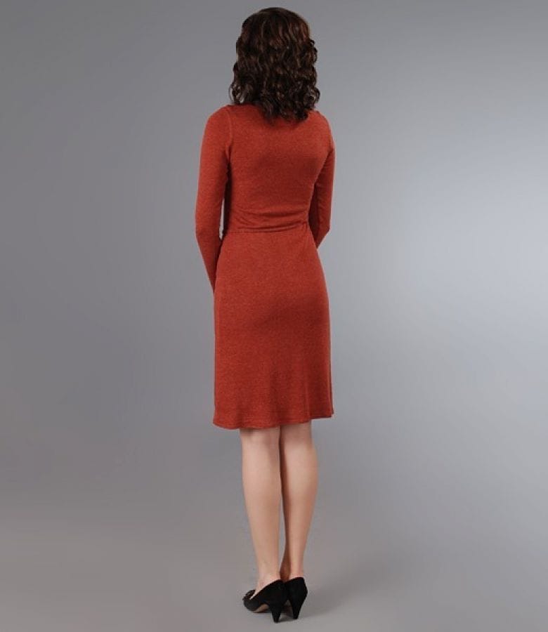 Rochie cu guler din jerse elastic