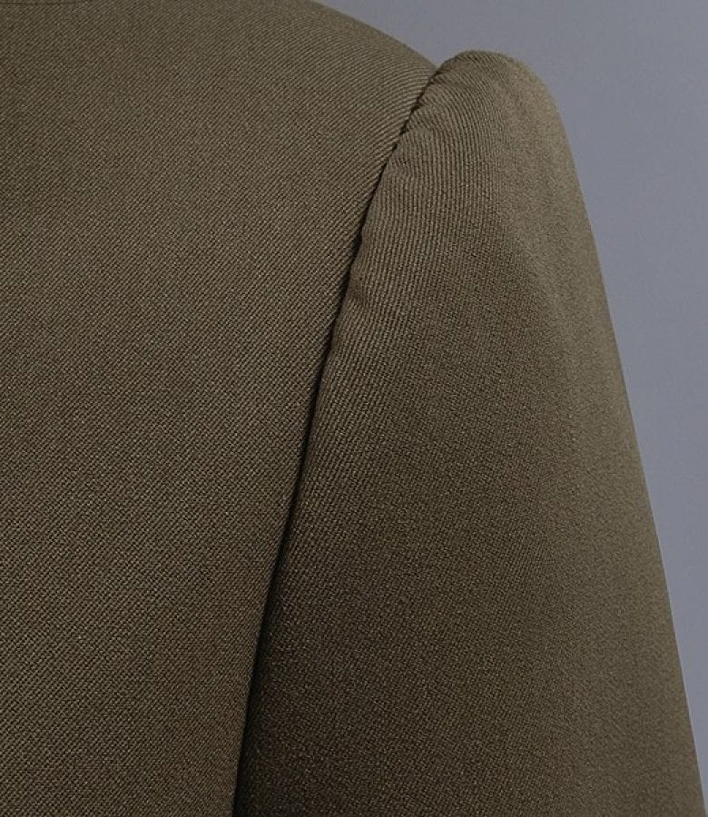Sacou office kaki cu floare