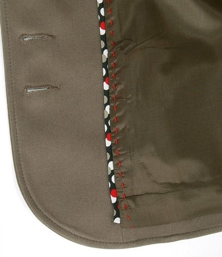 Sacou office kaki cu floare