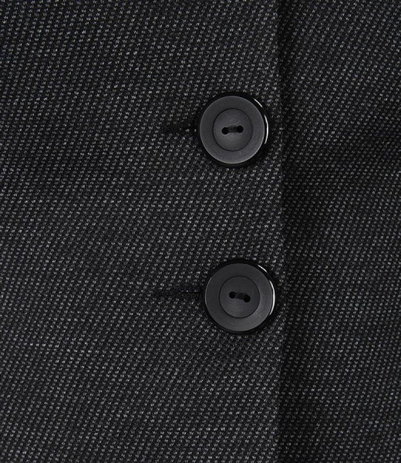 Sacou din stofa elastica neagra cu insertie gri