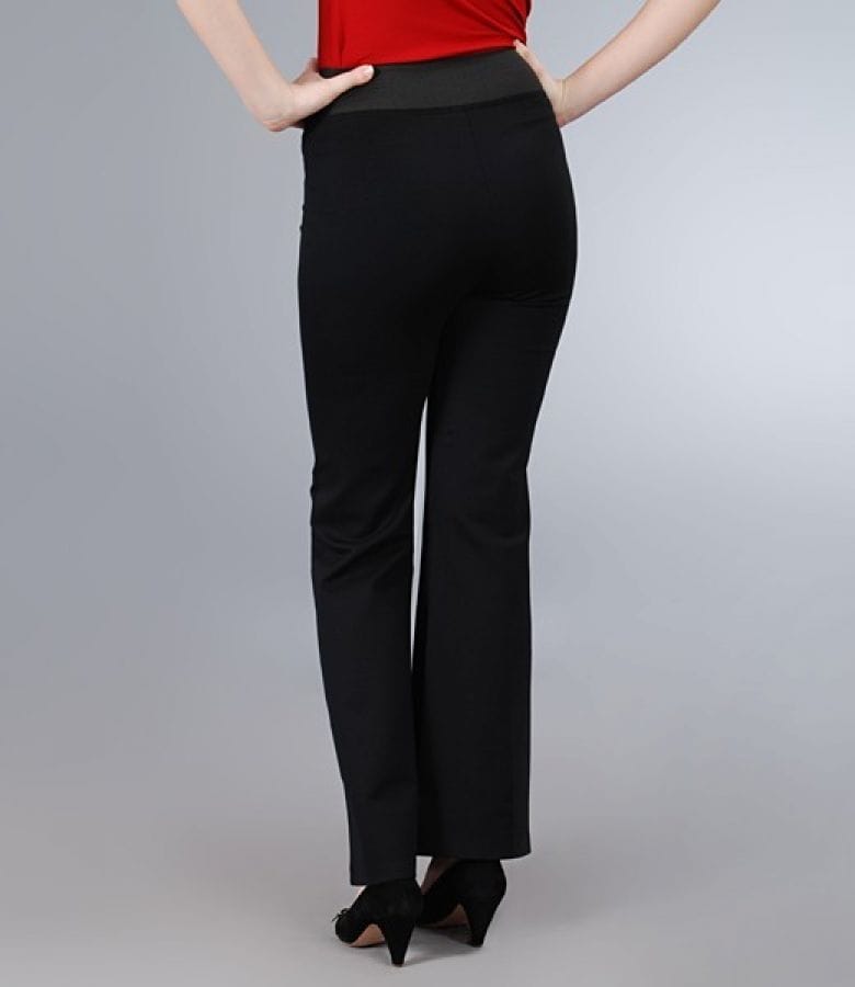 Pantaloni evazati din jerse elastic gros
