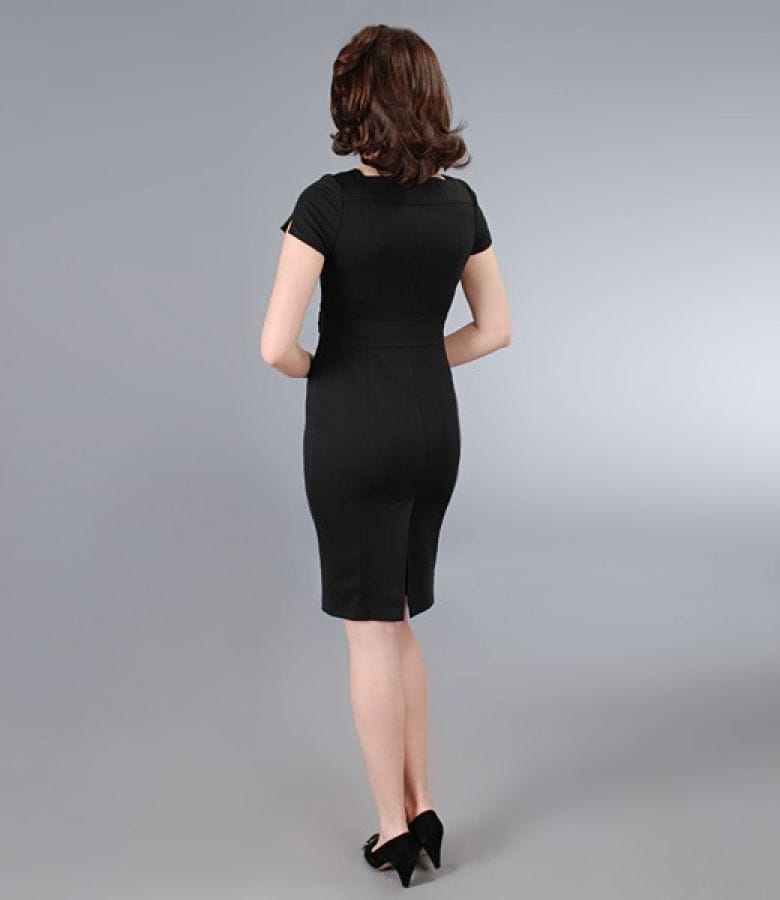 Rochie din jerse elastic gros cu decolteu asimetric