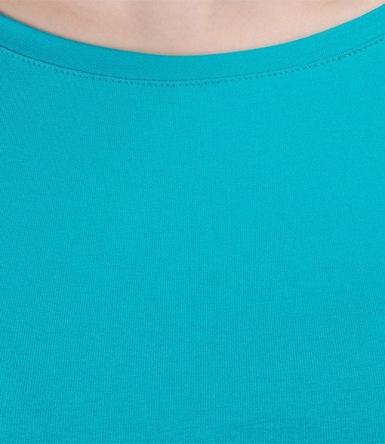Tricou din jerse elastic uni cu aripioare
