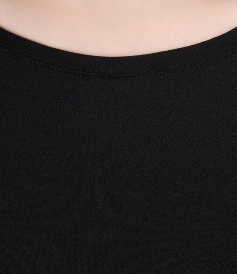 Tricou din jerse elastic uni cu aripioare
