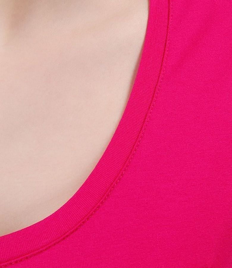 Tricou din jerse elastic uni cu mansete
