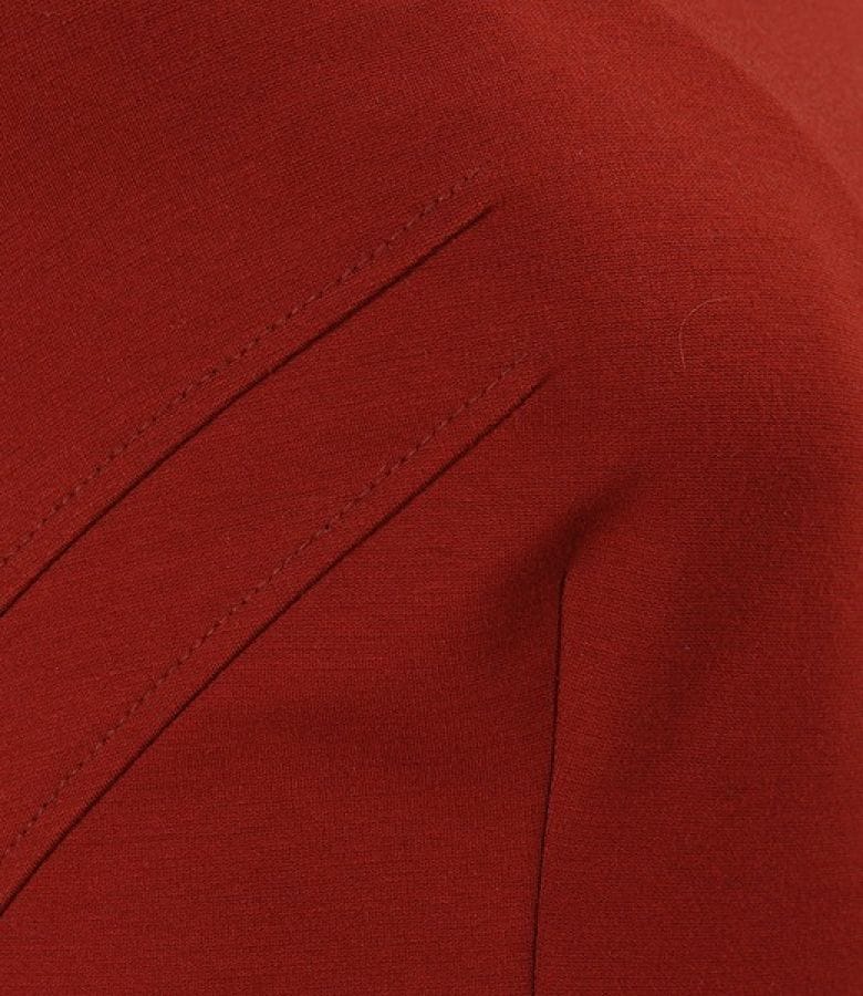 Rochie din jerse elastic gros portocaliu