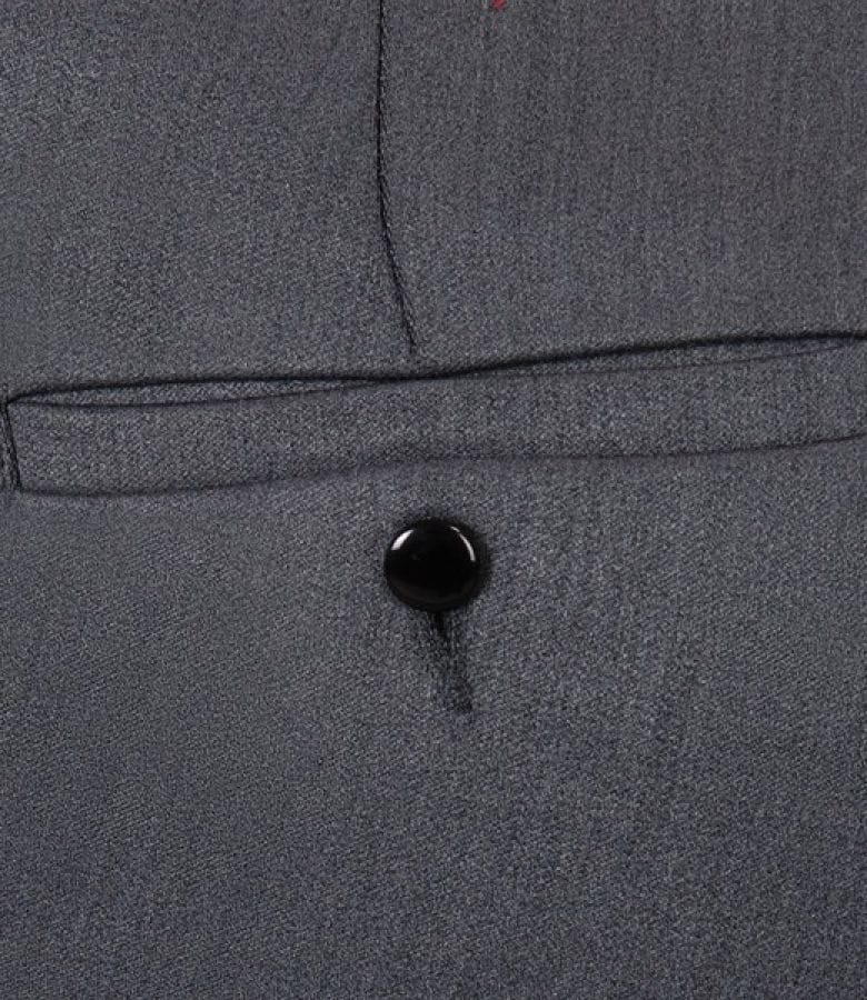 Pantaloni office gri cu mansete si buzunare