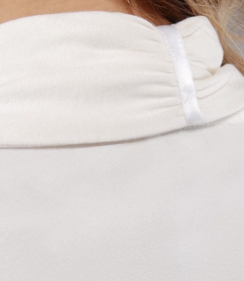 Bluza din jerse elastic cu guler sal