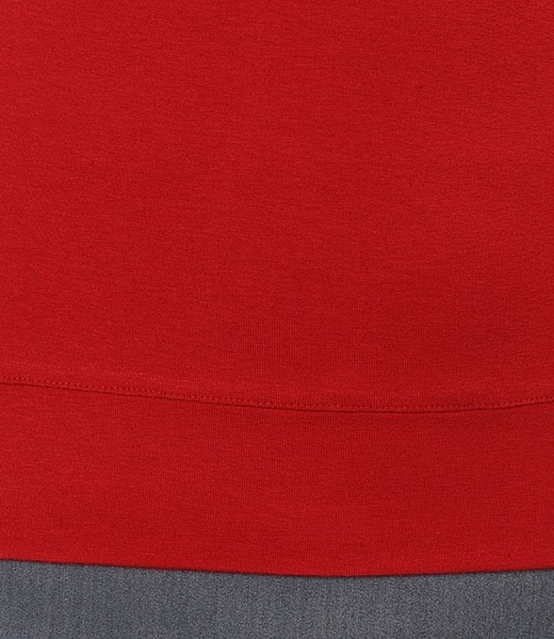 Tricou din jerse uni cu umeri cazuti