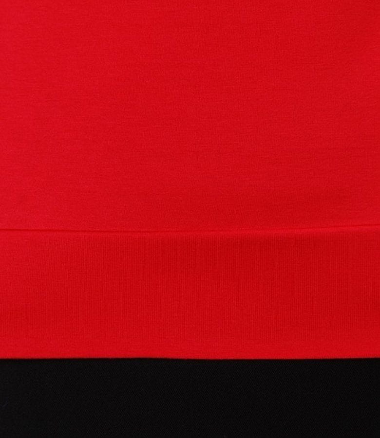 Tricou din jerse elastic uni cu maneci cazute