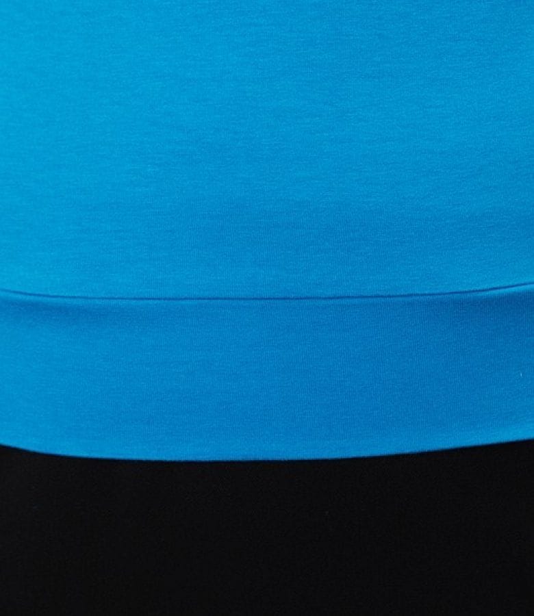 Tricou din jerse elastic uni cu maneci cazute