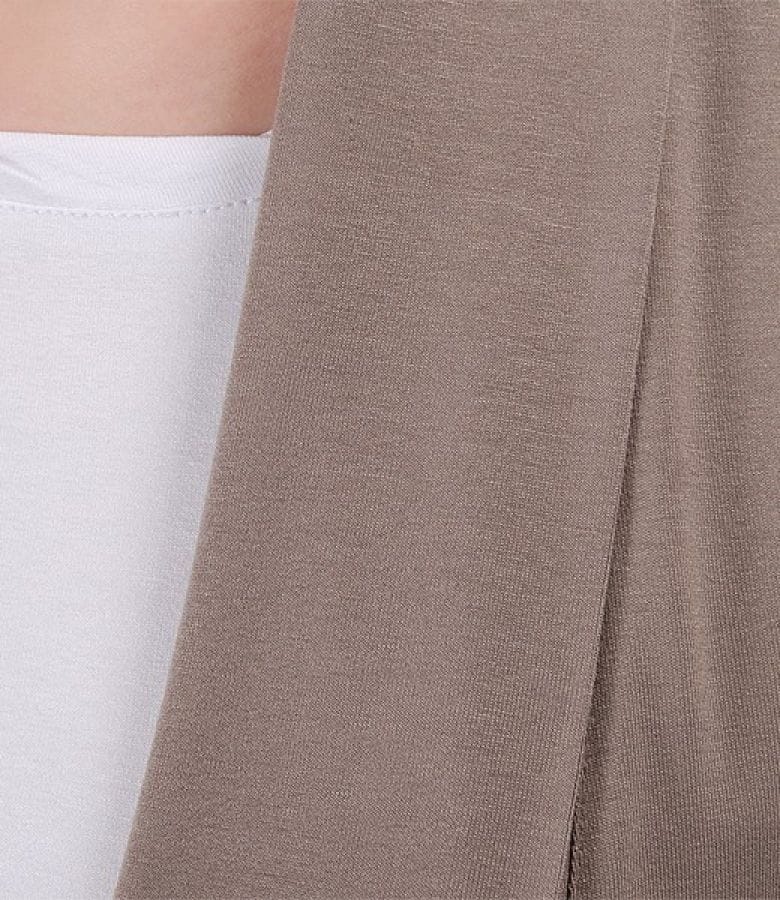 Bluza din jerse elastic cu guler sal