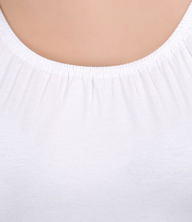 Tricou din jerse elastic uni cu maneci cazute