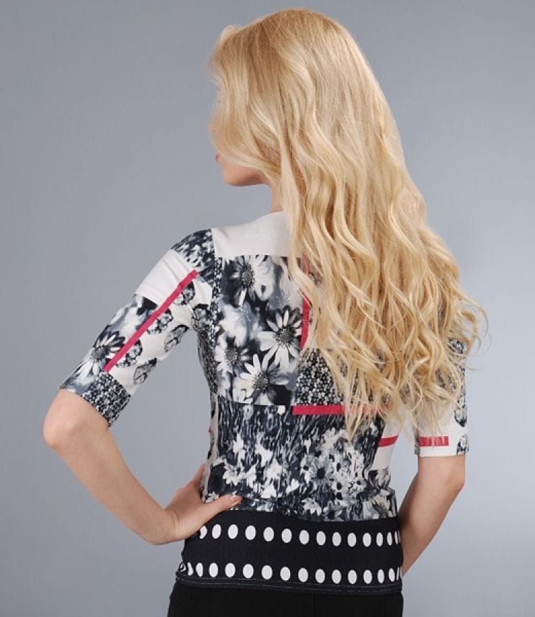 Tricou din jerse elastic cu imprimeu grafic