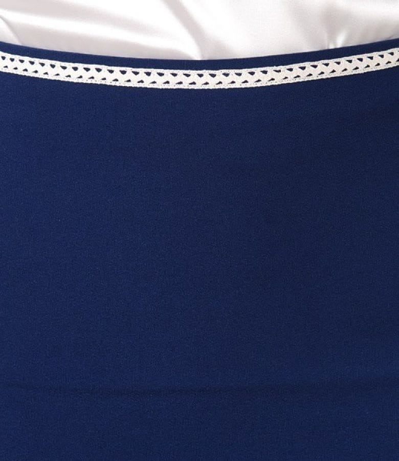 Fusta bleumarin cu garnitura