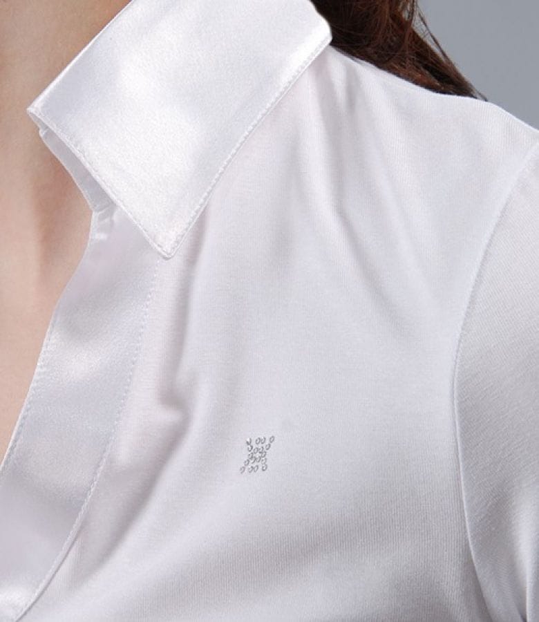 Camasa din jerse uni cu garnitura saten elastic