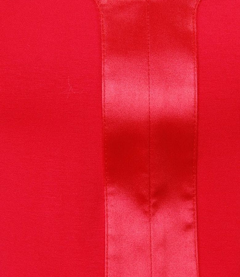 Camasa din jerse uni cu garnitura saten elastic