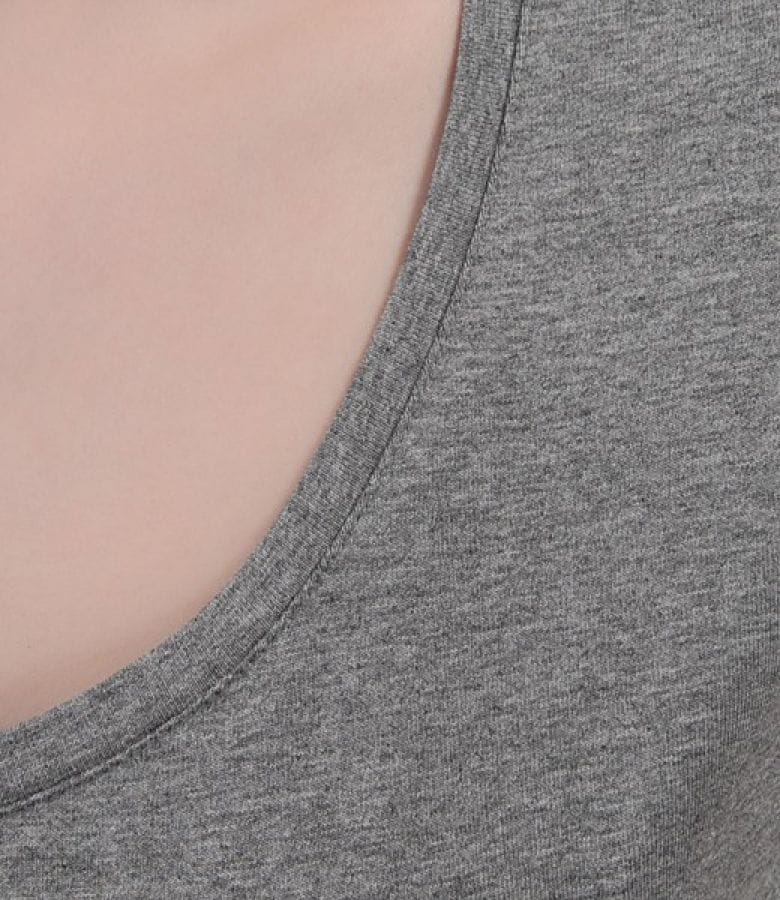 Tricou din jerse elastic uni cu mansete