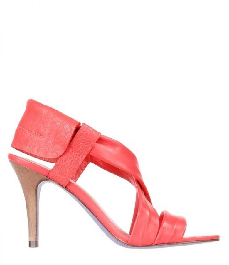 Sandale din piele rosie Miezko M1761