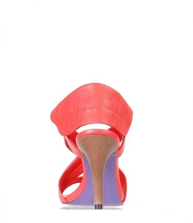 Sandale din piele rosie Miezko M1761
