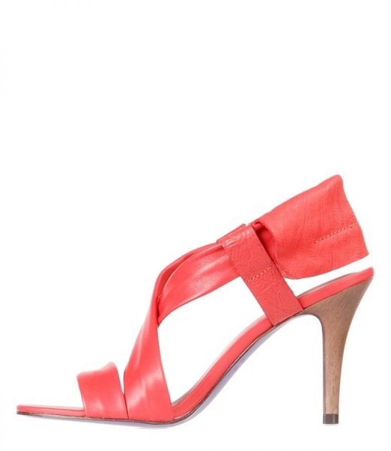 Sandale din piele rosie Miezko M1761