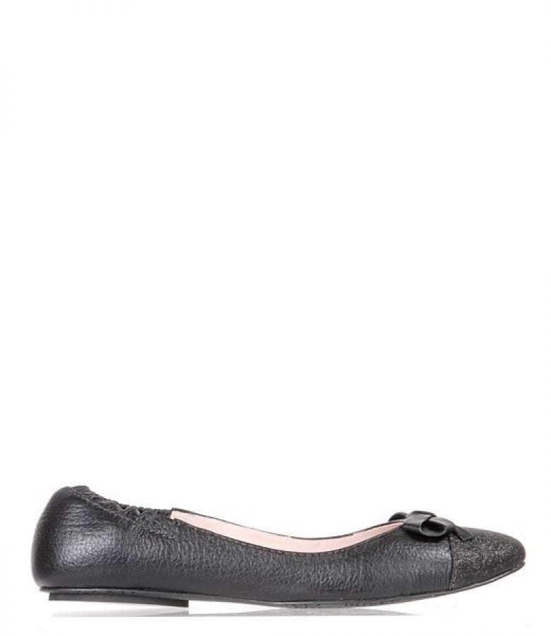 Balerini din piele neagra Miezko M1832