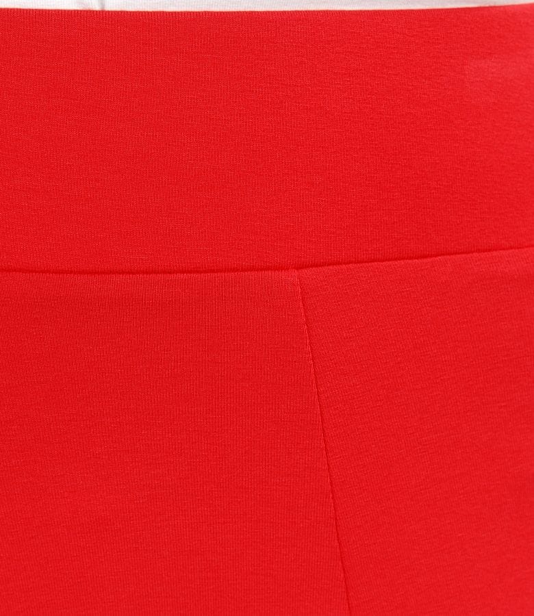 Fusta in clini din jerse elastic rosu