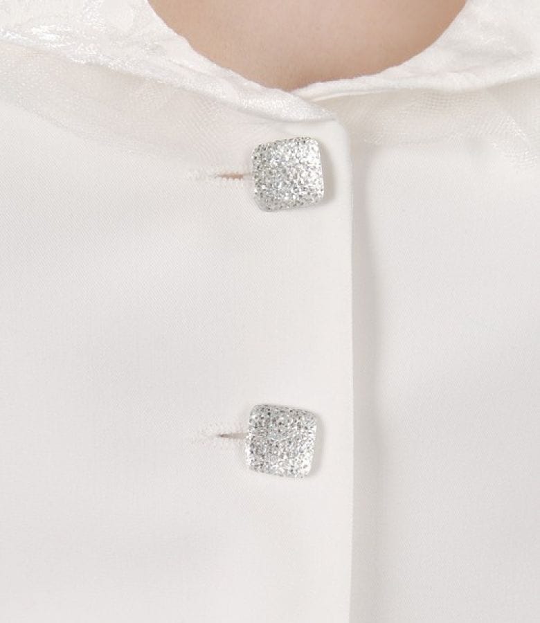Sacou elegant cu garnitura brocard si tul