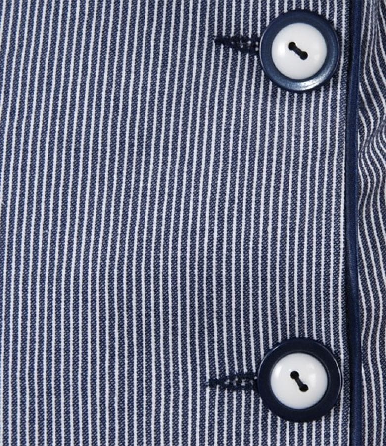 Sacou din bumbac elastic cu dungi bleumarin