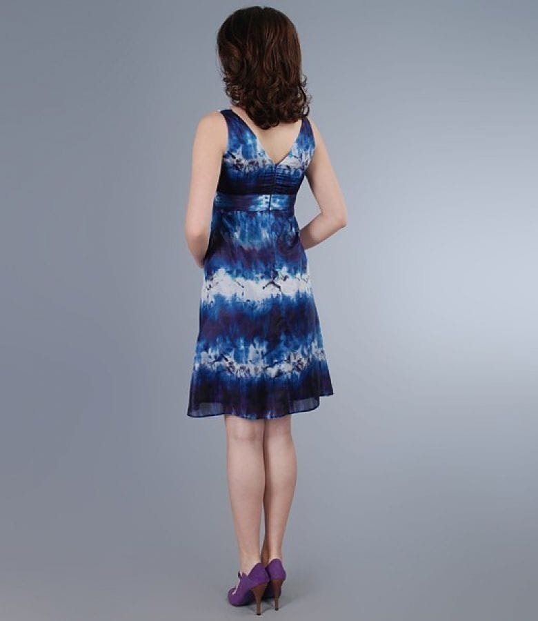 Rochie fluida din matase imprimata