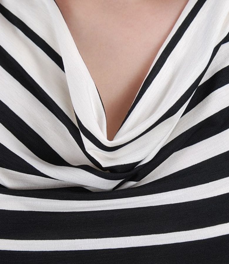 Tricou jerse imprimat cu falduri