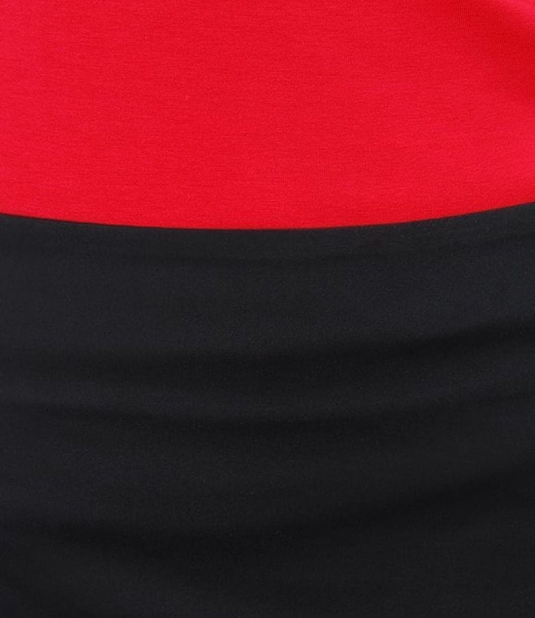 Fusta din bumbac elastic negru cu efect satinat