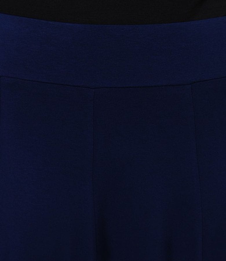 Fusta lunga in clini din jerse elastic bleumarin