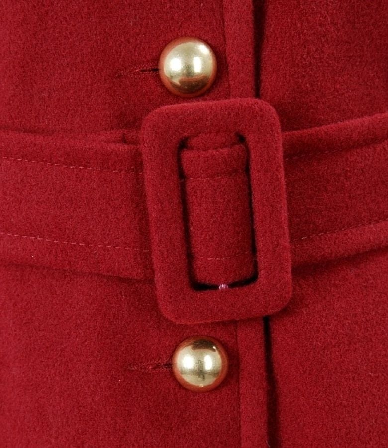 Palton grena cu cordon