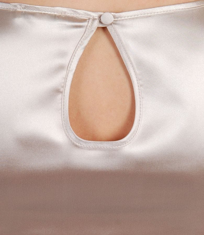 Bluza din saten elastic bej