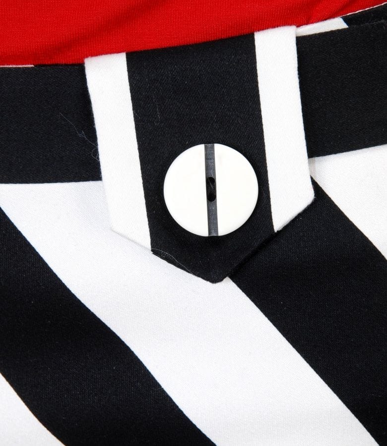 Fusta din bumbac elastic in dungi