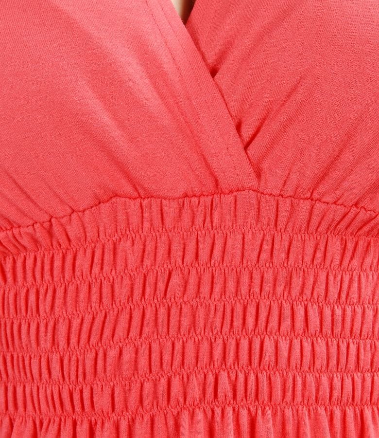 Rochie din jerse elastic cu pieptii suprapusi