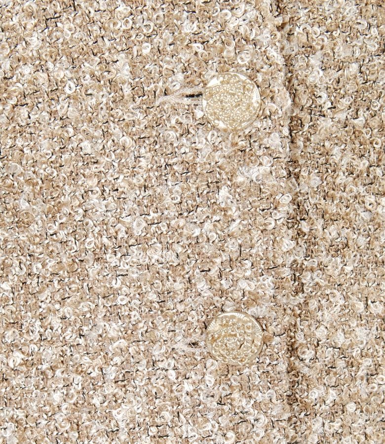 Sacou din bucle auriu cu bumbac