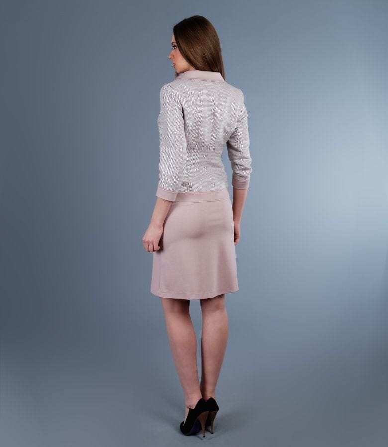 Tinuta eleganta cu garnitura si fir de efect